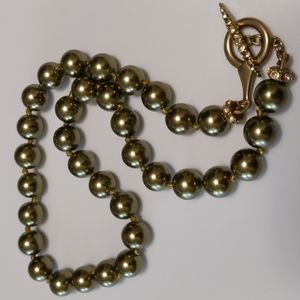 Taupe pearl necklace 18"  #268